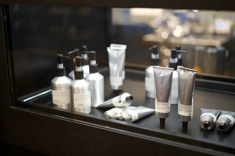 Display of skincare tubes and bottles representing different moisturiser formats