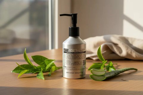 Erfrischende Grüntee-Dusche